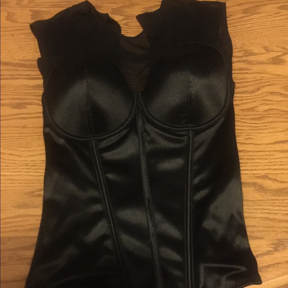 Black mesh corset